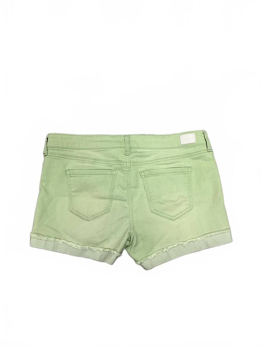 Celebrity Pink Lime Green Denim Shorts 9 - Picture 2 of 4